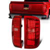 14-19 Chevy Silverado GMC Sierra 1500 2500HD 3500HD LED Tail Lights - Red