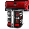 14-19 Chevy Silverado GMC Sierra 1500 2500HD 3500HD LED Tail Lights - Black