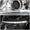 FOR 15-20 CHEVY TAHOE SUBURBAN CHROME/AMBER CORNER LED DRL PROJECTOR HEADLIGHT