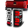 14-19 Chevy Silverado GMC Sierra 1500 2500HD 3500HD LED Bar Tail Lights - Black