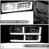 [LED DRL Strip] For 88-93 Chevy C10 C/K 1500 Headlight Bumper Corner Lamp Smoked