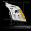 For 10-16 Cadillac SRX OE Style Projector Headlight Lamps Pair Chrome/Amber
