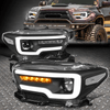 [SEQUENTIAL SIGNAL LED DRL] FOR 16-20 TACOMA BLACK CLEAR PROJECTOR HEADLIGHTS