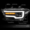 [SEQUENTIAL SIGNAL LED DRL] FOR 16-20 TACOMA BLACK CLEAR PROJECTOR HEADLIGHTS