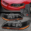 FOR 98-02 HONDA ACCORD BLACK HOUSING AMBER SIDE HEADLIGHT HEAD LAMPS+TOOL SET