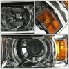 SMOKED AMBER DRL PROJECTOR HEADLIGHT+6000K WHITE LED SYSTEM FOR 14-15 SILVERADO