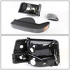 BLACK LED HEADLIGHT+AMBER CORNER+WHITE LED 9007 HID+FAN FOR 92-96 F150/F250/350