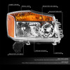For 08-15 Nissan Titan OE Style Passenger Side Side Headlight Lamp Chrome/Amber