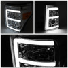 [LED DRL]FOR 11-16 FORD SUPER DUTY SMOKED/AMBER CORNER PROJECTOR HEADLIGHT LAMPS