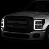 [LED DRL]FOR 11-16 FORD SUPER DUTY SMOKED/AMBER CORNER PROJECTOR HEADLIGHT LAMPS