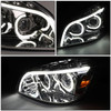 [C-HALO DRL]FOR 08-17 FREIGHTLINER CASCADIA FULL LED PROJECTOR HEADLIGHTS CHROME