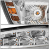 [C-HALO DRL]FOR 08-17 FREIGHTLINER CASCADIA FULL LED PROJECTOR HEADLIGHTS CHROME
