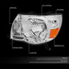 CHROME HOUSING CLEAR HEADLIGHT+AMBER CORNER+SMOKE OEM FOG LIGHT FOR 05-11 TACOMA