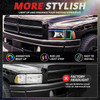 [Sequential Animated Start-Up RGB LED] For 94-02 Ram 1500-3500 Headlights Black