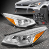 FOR 13-16 FORD ESCAPE CHROME HOUSING AMBER CORNER HEADLIGHTHEAD LAMPS+TOOL SET