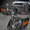 FOR 06-10 FORD EXPLORER SMOKED HOUSING AMBER SIDE HEADLIGHT HEAD LAMPS+TOOL SET