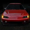 FOR 92-95 HONDA CIVIC LED SMOKED CLEAR SIDE TURN SIGNAL HEADLIGHT LAMP+TOOL SET