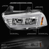 For 2011-14 Dodge Charger Full LED DRL Halogen Chrome Headlight Lamps LH+RH Set