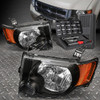 FOR 08-12 FORD ESCAPE BLACK HOUSING AMBER CORNER HEADLIGHT HEAD LAMPS+TOOL SET