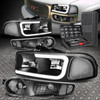 FOR 00-07 GMC YUKON XL SIERRA LED DRL BLACK CLEAR CORNER HEADLIGHT LAMP+TOOL SET