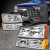FOR 03-06 SILVERADO AVALANCHE CHROME AMBER CORNER HEADLIGHT BUMPER LAMP+TOOL SET