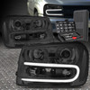 FOR 02-09 CHEVY TRAILBLAZER LED DRL SMOKED CLEAR PROJECTOR HEADLIGHTS+TOOL SET