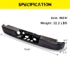 Rear Step Bumper Face Bar Black Steel For 02-08 Ram 1500 04-09 Ram 2500 3500