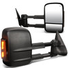 99-02 Chevy Silverado GMC Sierra Powered Towing Mirrors - w/Heated+LED Smoked Signal
