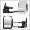 99-02 Chevy Silverado GMC Sierra Powered Towing Mirrors - w/Heated+LED Smoked Signal - Chrome