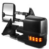 88-02 Chevy GMC C/K 1500 2500 3500 Manual Adjustment Towing Mirrors - w/LED Smoked Turn Signal
