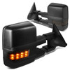 88-02 Chevy GMC C/K 1500 2500 3500 Manual Adjustment Towing Mirrors - w/LED Smoked Turn Signal