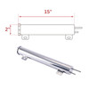 2" X 15" Polished Stainless Steel 24Oz Radiator Coolant Overflow Puke Tank Can