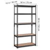 Storage Shelving Unit Garage Storage Rack 5-Tier Adjustable 2000 lbs Load
