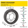 Drain Cable Sewer Cable 50Ft 1/2In Drain Cleaning Cable Auger Snake Pipe