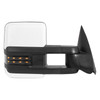 2X White Painted Power Heated Tow Mirrors For 2008-13 Silverado 1500 2500HD 3500