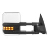 2X White Painted Power Heated Tow Mirrors For 2008-13 Silverado 1500 2500HD 3500