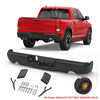 Black Steel Rear Bumper For 2009-2018 Dodge Ram 1500 w/ Dual Exhaust w/o Sensor