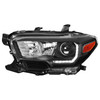Pair LED DRL Headlights Assembly w/ Black Housing For 2016-2021 Toyota Tacoma