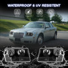 2X Clear Lens Black Housing Headlights Assembly For 2005-10 Chrysler 300 Halogen