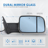 Pair Chrome Power Heated Tow Mirrors w/ TEMP Sensor For 09-18 Ram 1500/2500/3500