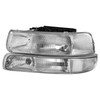 2X Chrome Headlights Assembly For 99-02 Chevy Silverado 00-06 Suburban 1500 2500