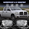 Pair Chrome Headlights Assembly For 2006-2008 Dodge Ram 1500 06-09 Ram 2500 3500