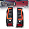 2X Black LED Rear Lamps Tail Lights For 2003-06 Chevy Silverado GMC Sierra 1500