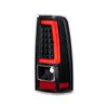 2X Black LED Rear Lamps Tail Lights For 2003-06 Chevy Silverado GMC Sierra 1500