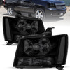 2X Smoke Headlights Assembly For 2007-2013 Chevy Avalanche Suburban 1500 2500