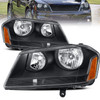 2X Front Black Housing Headlight Assembly For 2008-2014 Dodge Avenger Left+Right