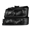 Pair Headlights & Bumper Lights For 2003-2006 Chevy Silverado 1500 2500 3500 HD