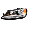 Pair Front Headlights Assembly w/ Clear Lens For 2011-2018 VW Jetta Sedan