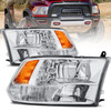 Pair Chrome Headlight Assembly Front Lamps For 2011-2018 RAM 1500 2500 3500 4500