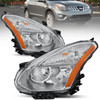 2X Chrome Headlights Assembly For 2008-2013 Nissan Rogue 2014-2015 Rogue Select